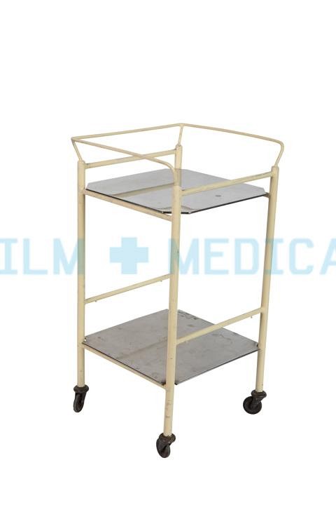 Trolley with Rail in Cream and Steel